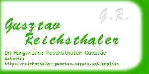 gusztav reichsthaler business card